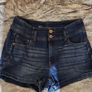 No Boundaries Blue Jean Shorts Cut-Off Style